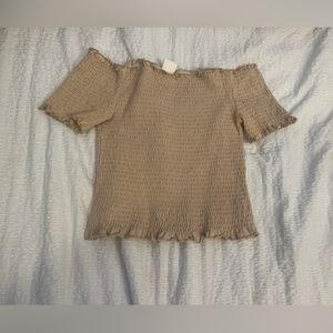 off the shoulder too light beige